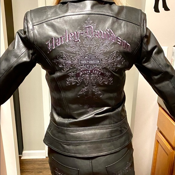 Harley jacket with matching pants - Picture 7 of 12